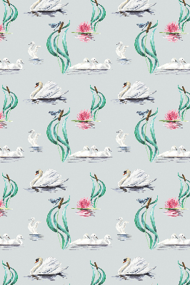 Modern roller blind con estampado de cisnes y patos