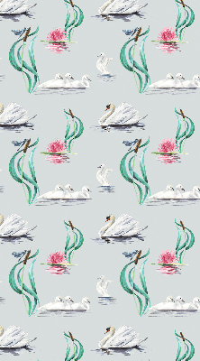 Modern roller blind con estampado de cisnes y patos