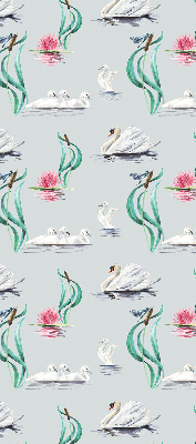 Modern roller blind con estampado de cisnes y patos