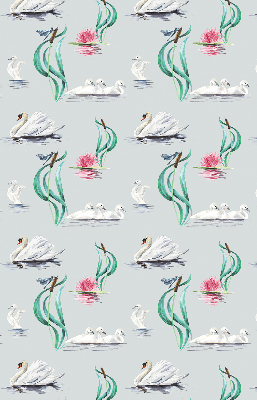Modern roller blind con estampado de cisnes y patos