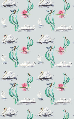 Modern roller blind con estampado de cisnes y patos