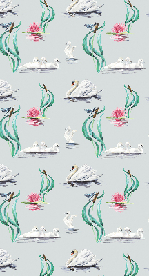 Modern roller blind con estampado de cisnes y patos