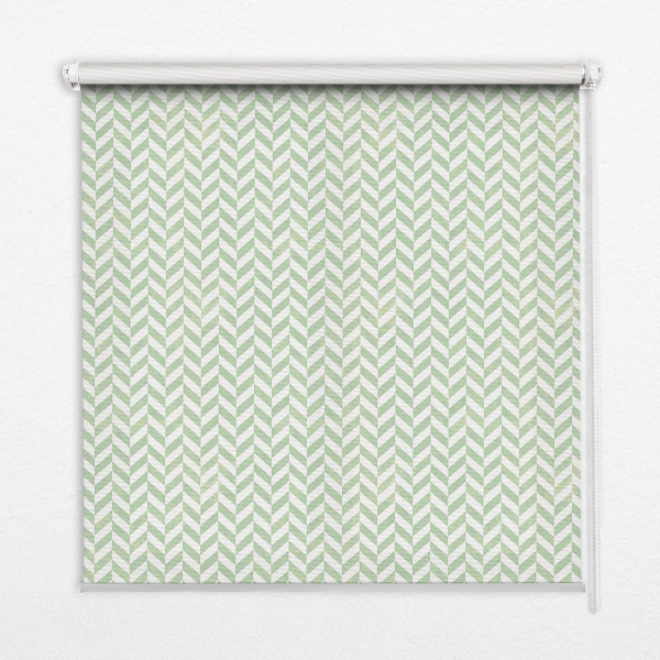 Estor enrollable para ventana con tejido en espiga verde