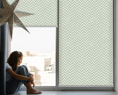 Estor enrollable para ventana con tejido en espiga verde