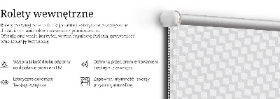 Estor enrollable con estampado de cuadros grises