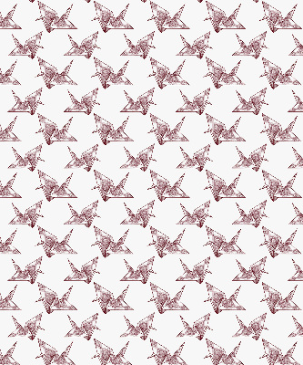 Modern roller blind con diseño de cisnes de origami