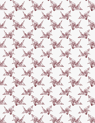 Modern roller blind con diseño de cisnes de origami