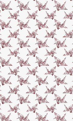 Modern roller blind con diseño de cisnes de origami
