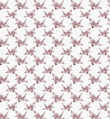 Modern roller blind con diseño de cisnes de origami