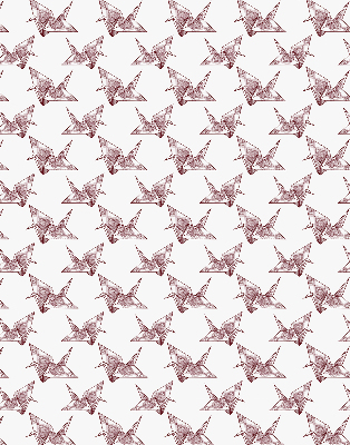 Modern roller blind con diseño de cisnes de origami