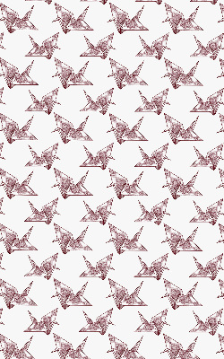 Modern roller blind con diseño de cisnes de origami
