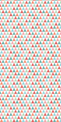 Estor enrollable con estampado de triángulos de colores