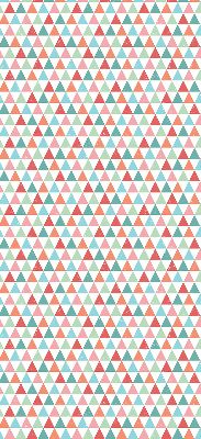 Estor enrollable con estampado de triángulos de colores