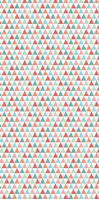 Estor enrollable con estampado de triángulos de colores