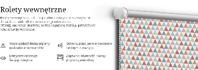 Estor enrollable con estampado de triángulos de colores