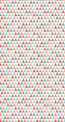 Estor enrollable con estampado de triángulos de colores