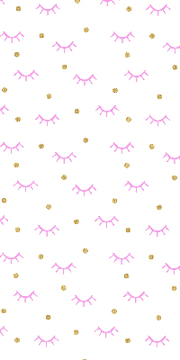 Modern roller blind con cejas dibujadas y puntos decorativos