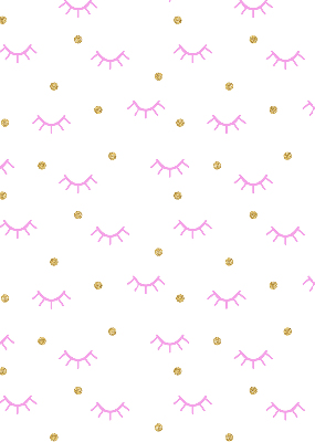 Modern roller blind con cejas dibujadas y puntos decorativos