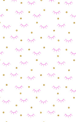 Modern roller blind con cejas dibujadas y puntos decorativos