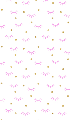 Modern roller blind con cejas dibujadas y puntos decorativos