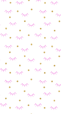 Modern roller blind con cejas dibujadas y puntos decorativos