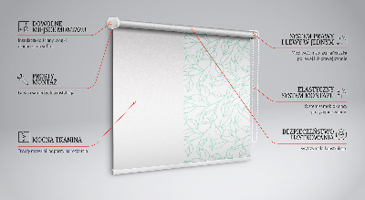 Estor enrollable para ventana con lamas en color turquesa