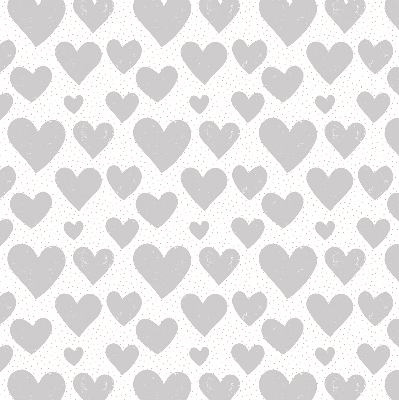 Estor enrollable con estampado de corazones grises
