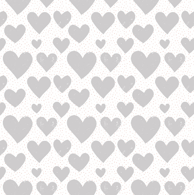 Estor enrollable con estampado de corazones grises