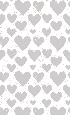 Estor enrollable con estampado de corazones grises