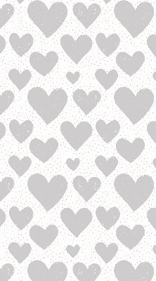 Estor enrollable con estampado de corazones grises