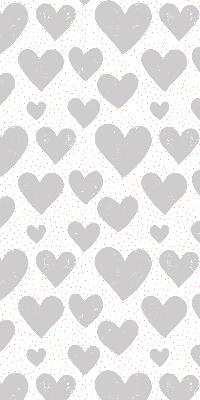 Estor enrollable con estampado de corazones grises