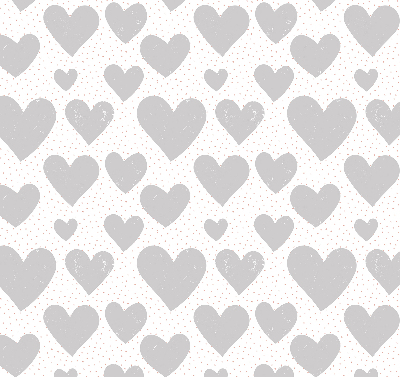 Estor enrollable con estampado de corazones grises