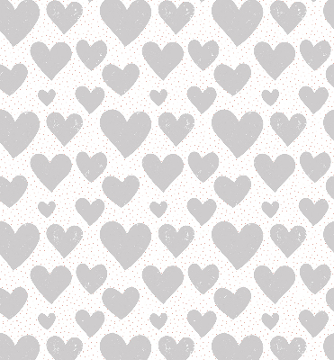 Estor enrollable con estampado de corazones grises