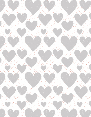 Estor enrollable con estampado de corazones grises