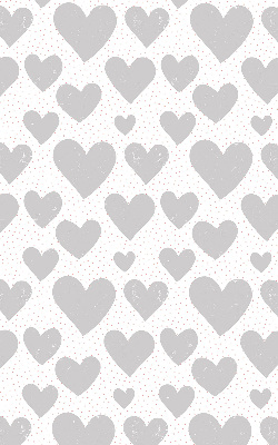 Estor enrollable con estampado de corazones grises