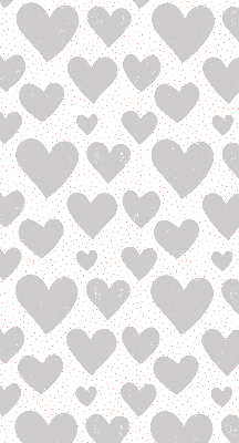 Estor enrollable con estampado de corazones grises