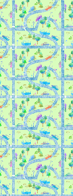 Modern roller blind con estampado 'Calles'