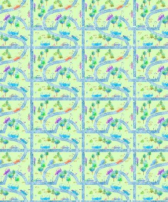 Modern roller blind con estampado 'Calles'