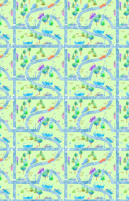Modern roller blind con estampado 'Calles'