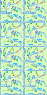 Modern roller blind con estampado 'Calles'