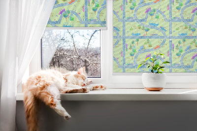 Modern roller blind con estampado 'Calles'