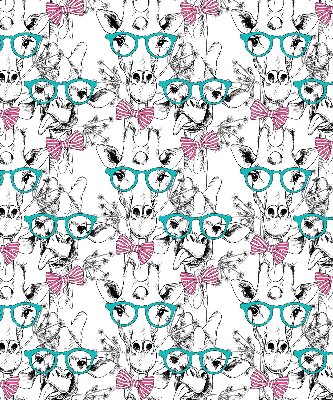 Modern roller blind con diseño de jirafa con gafas