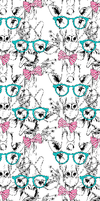 Modern roller blind con diseño de jirafa con gafas