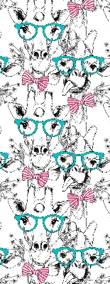 Modern roller blind con diseño de jirafa con gafas