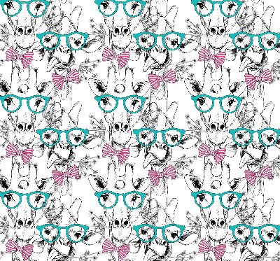 Modern roller blind con diseño de jirafa con gafas