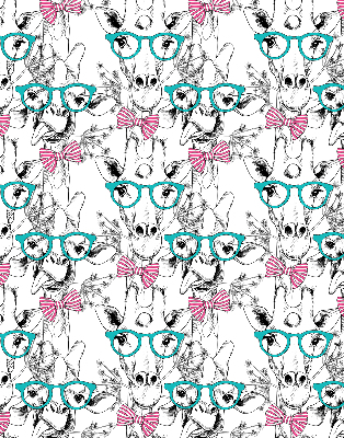 Modern roller blind con diseño de jirafa con gafas