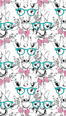 Modern roller blind con diseño de jirafa con gafas