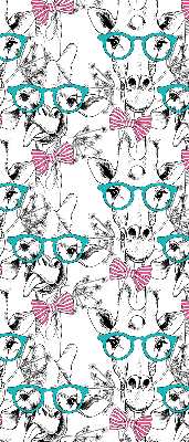 Modern roller blind con diseño de jirafa con gafas