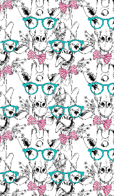 Modern roller blind con diseño de jirafa con gafas
