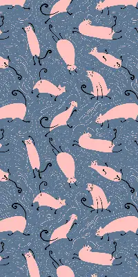 Modern roller blind con diseño de gatos rosas